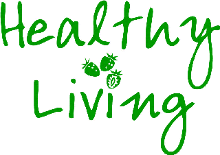 words Healthy Living in green 