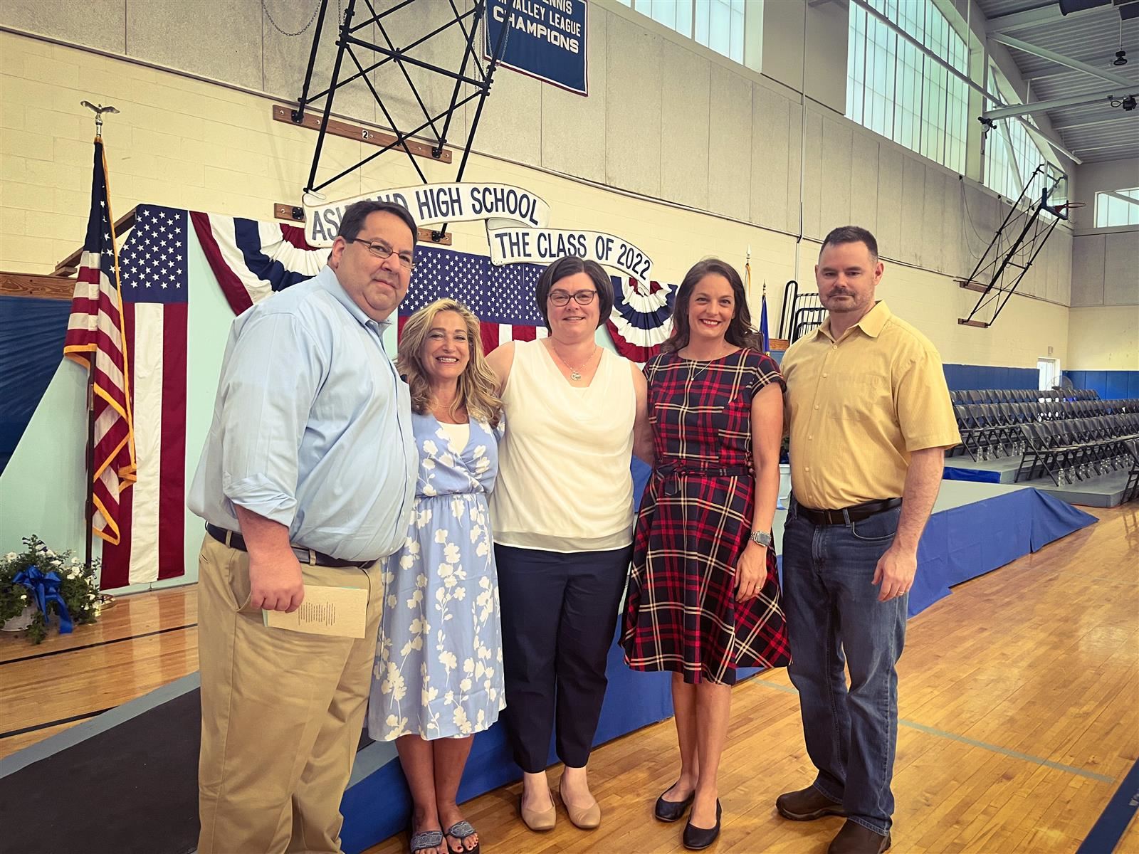 all five school committee members at the 2022 graduation ceremony all five school committee members at the 2022 graduation ceremony